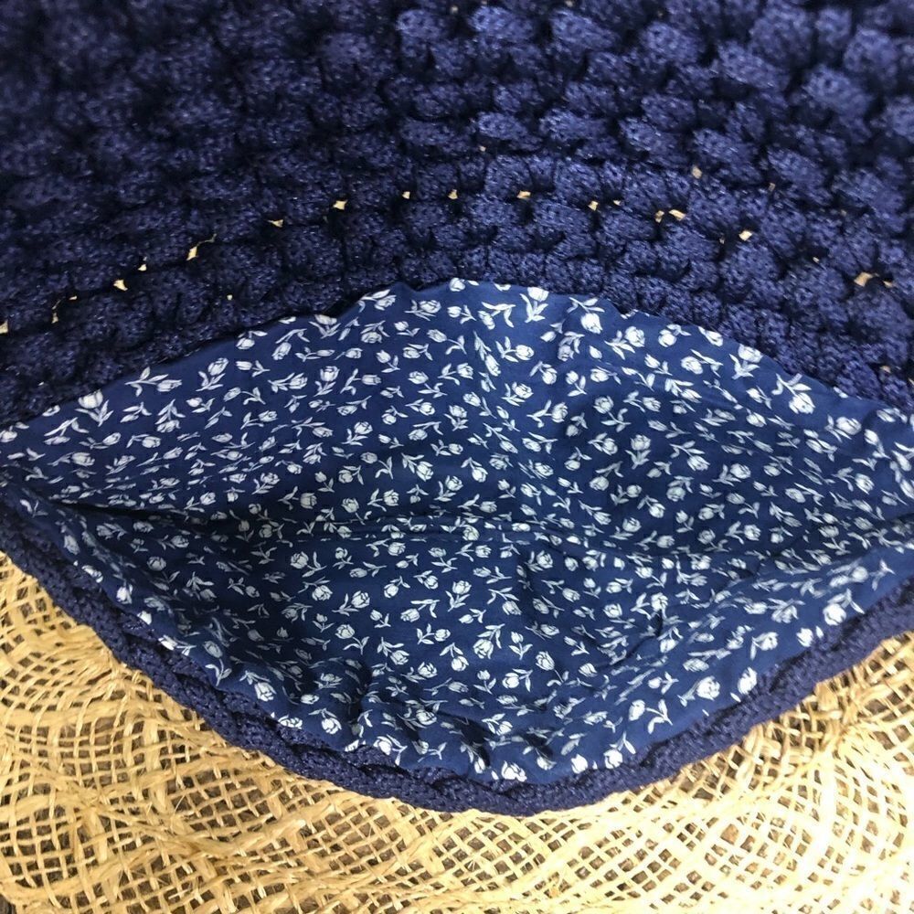 Macrame Navy Blue Clutch Bag - Picture 6 of 6